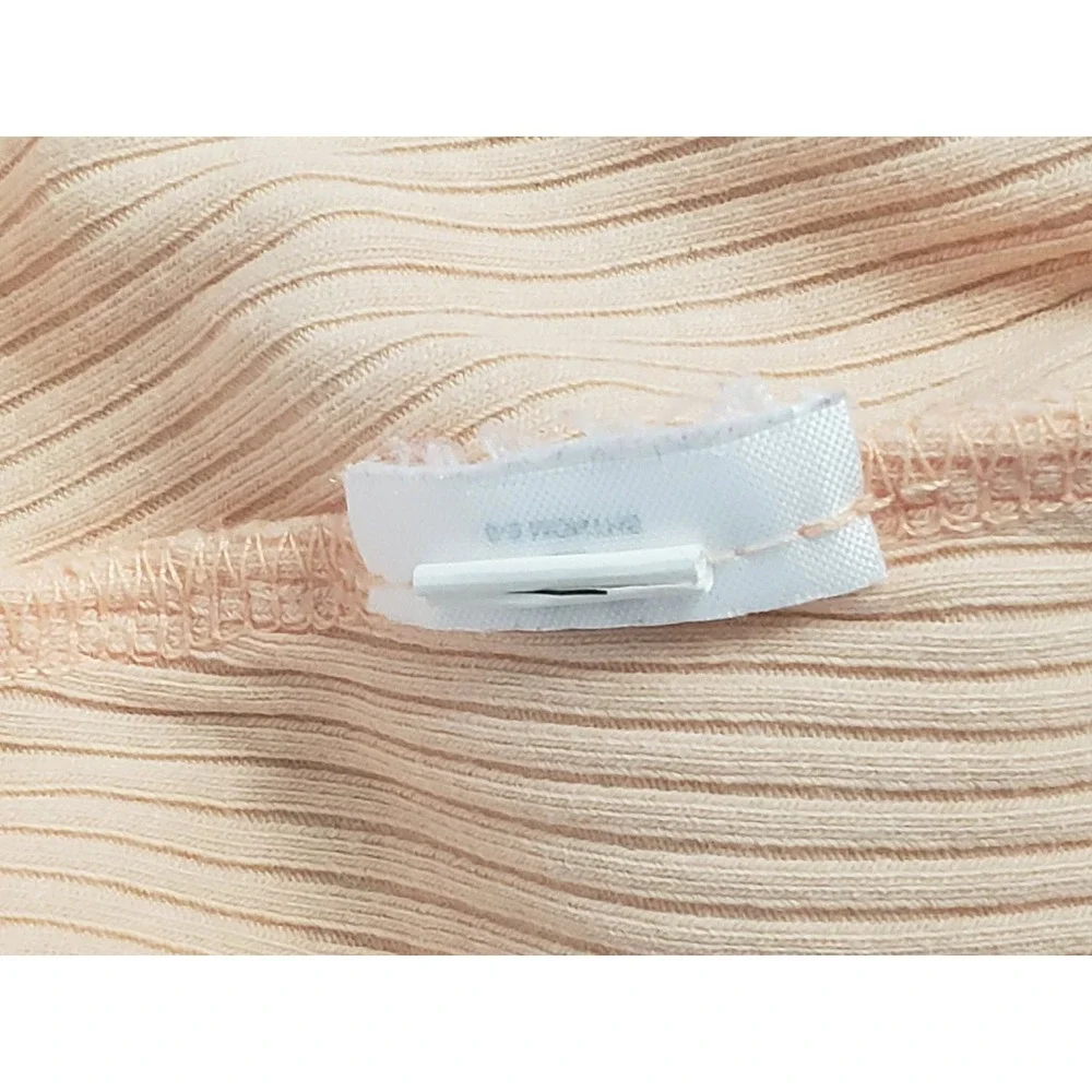 Baby‎ Gap Peach Ribbed Knit Two-Way Zip Footed Sleeper Romper 0-3 Months